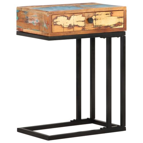 Vidaxl Table D'appoint En U 45x30x61 Cm Bois De Récupération Massif