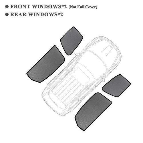 Pare-Soleil Magnétique Pour Voiture,Rideau De Pare-Brise Avant,Fenêtre Latérale Arrière,Pare-Soleil,Renault Koleos Samsung Qm6 2016-2023 2024 - Type 4pcs Side Windows