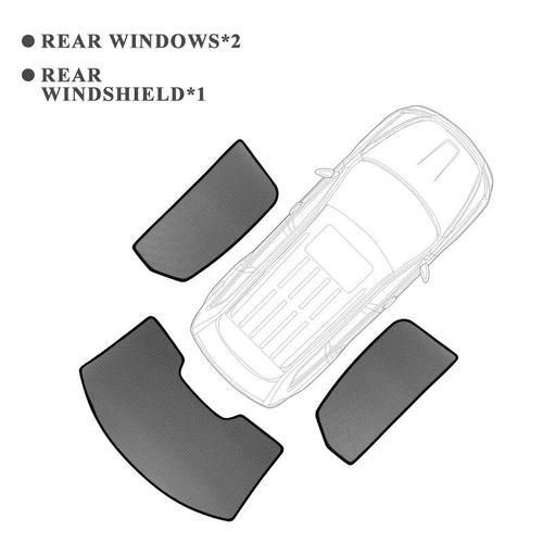 Pare-Soleil Magnétique Pour Voiture,Rideau De Pare-Brise Avant,Fenêtre Latérale Arrière,Pare-Soleil,Renault Koleos Samsung Qm6 2016-2023 2024 - Type 3pcs Rear Windshield