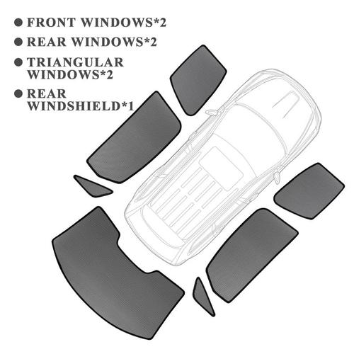 Pare-Soleil Magnétique Pour Voiture,Rideau De Pare-Brise Avant,Fenêtre Latérale Arrière,Pare-Soleil,Renault Koleos Samsung Qm6 2016-2023 2024 - Type 7pcs