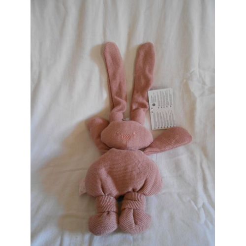 Nattou Jollymex Doudou Tricoté, Lapin Lapidou Tricot 55 Cm Au Total  Vieux Rose