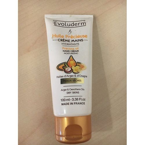 Evoluderm - Huile Précieuse Crème Mains Hydratante Huile D'argan & Onagre - 100ml 