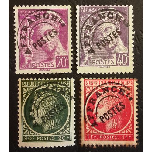 Timbre France Préoblitéré Neuf, Y&t N° 78 , 80 , 89 , 90 , Non Oblitéré , Bon État.