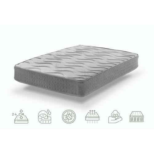 Matelas Ressorts Ensachés Viscogel-Grafeno Plus 180x200 13 Zones Et Soutien Lombaire - Certifié Sanitized®