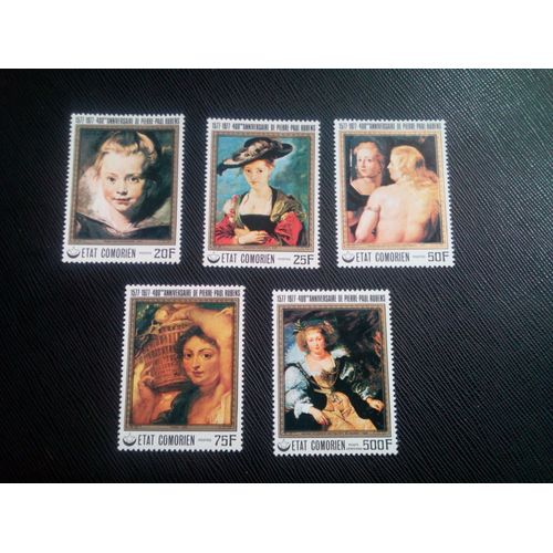 Timbre Comores Yt 183 A 186 Et Pa 124 Peter Paul Rubens, 400e Anniversaire De Naissance. 1977 ( 0070305 )