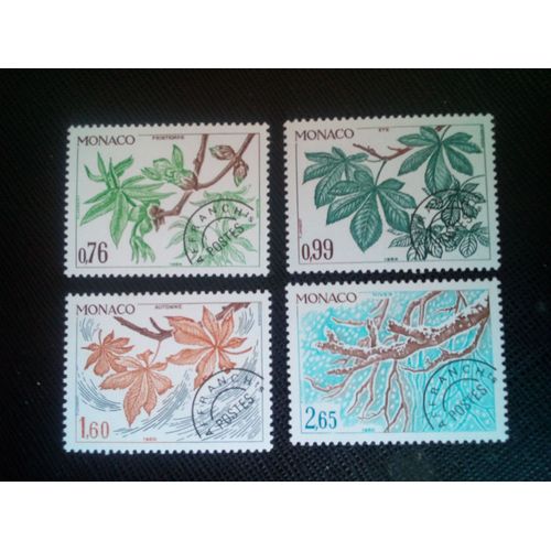 Timbre Monaco Yt Pr 66/67/68/69 Séries: Les Quatre Saisons 1980 ( 0010305 )