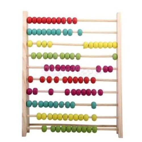 Boulier Abaque Coloré Bois 10 Rangées Jouet Enfant Jeu Educatif Compter Calcul