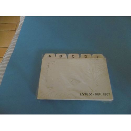 Intercalaires Pour Fiches 75h.X125l. Polypropylene Alphabetiques Lynx 8907