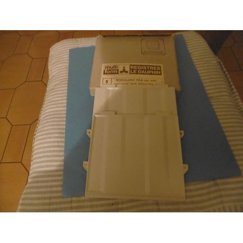 Jeu De 5 Intercalaires Plastique Rigide Pour Boite De Disquettes 5 1/4 Le Dauphin 142201