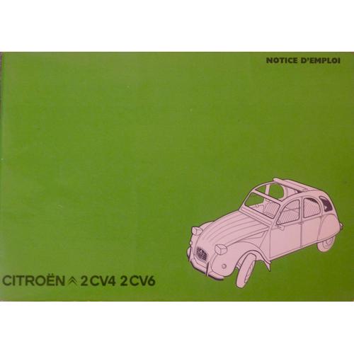 Citroën 2cv4 2cv6 Notice D'emploi 1975