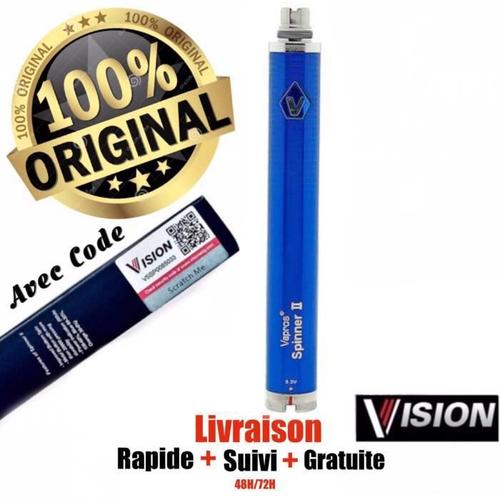 Batterie VISION Vapros Spinner 2 1650 mAh 100% Authentique BLEU