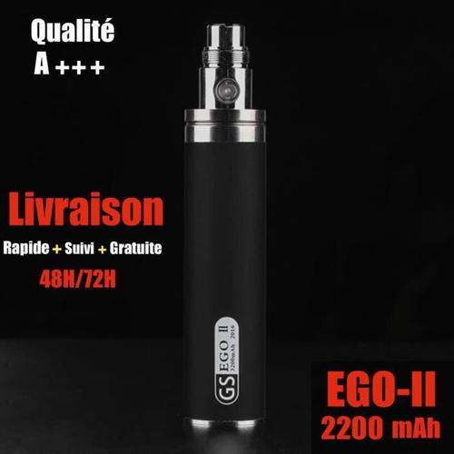 Batterie eGo II 2200 mAH Cigarette électronique NOIR