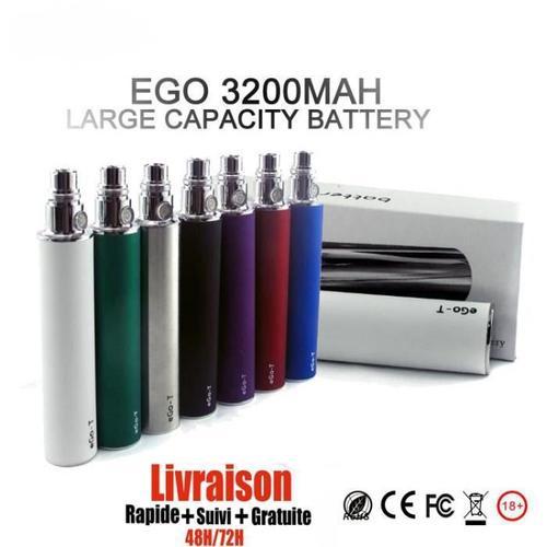 Ego 3200 mAh énorme capacité Cigarette électronique Argent