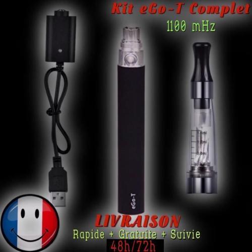 E-cigarette Ego Ce4 1,6 ml batterie 1100 mah chargeur kit Noir