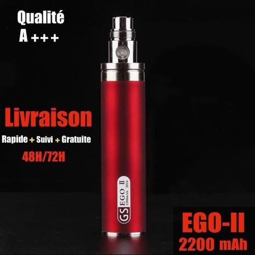 Batterie eGo II 2200 mAH Cigarette électronique ROUGE