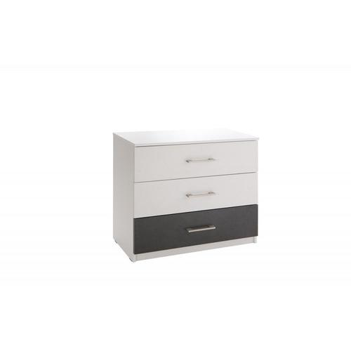 Commode Contemporaine Pour Chambre À Coucher Renato. Coloris Blanc.