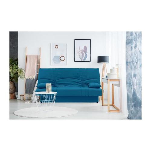 Banquette Clic Clac 3 Places - Tissu Bleu Canard - Style Contemporain - L 190 X P92 Cm - Dream