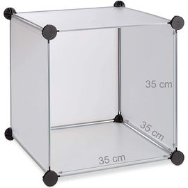 Étagère Cubes Rangement Penderie Armoire Plastique 14 Casiers 180 Cm Transparent 13_0001070
