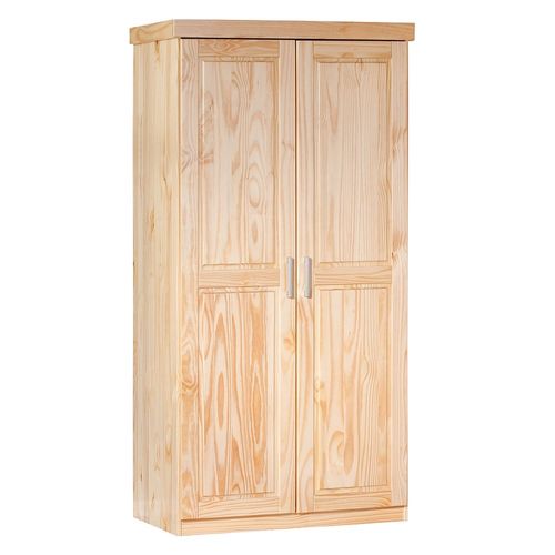 Armoire Deux Portes En Pin Massif Finition Naturelle