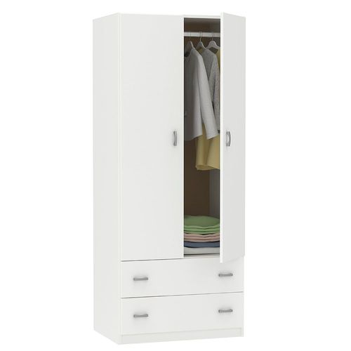 Armoire Placard / Meuble De Rangement Coloris Blanc Brillant - Hauteur 180 X Longueur 74 X Profondeur 50
