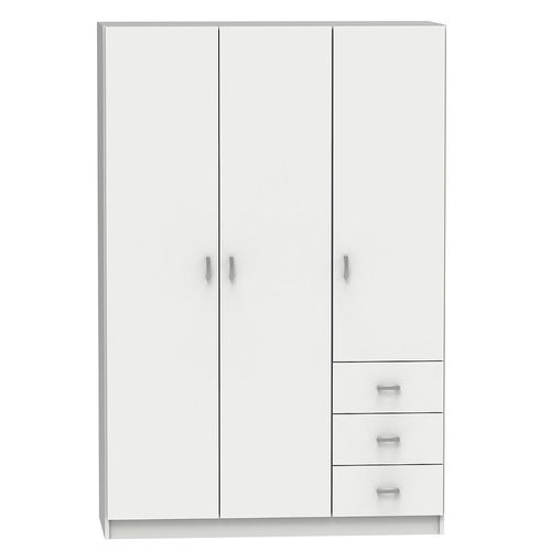 Armoire Placard / Meuble De Rangement Coloris Blanc - Hauteur 180 X Longueur 120 X Profondeur 50 Cm