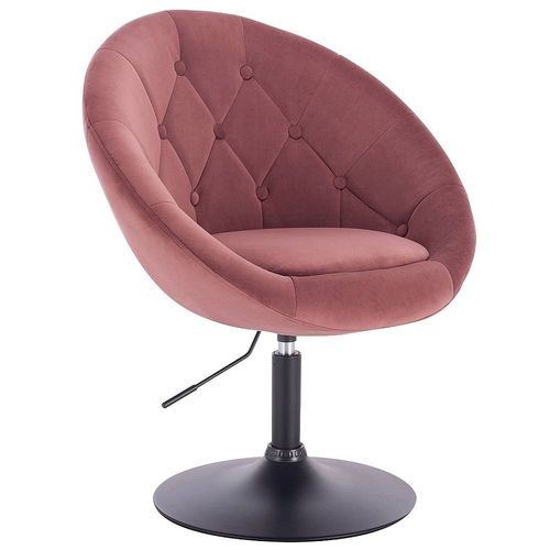 Fauteuil Chaise Longue Avec Accoudoirs En Velours Rose 19_0000338