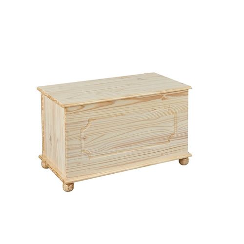 Banc Conteneur, En Pin Massif Coloris Naturel, 89x47x53 Cm