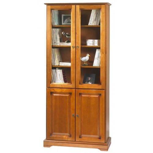 Bibliothèque 4 Portes Merisier