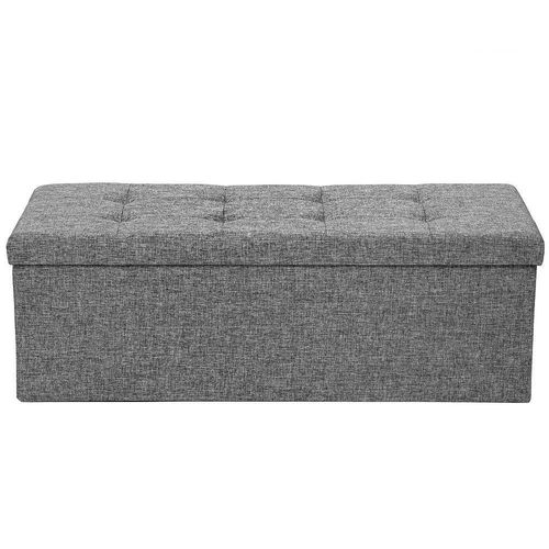 Banc Coffre De Rangement Pliable Tissu Gris Clair 2208146