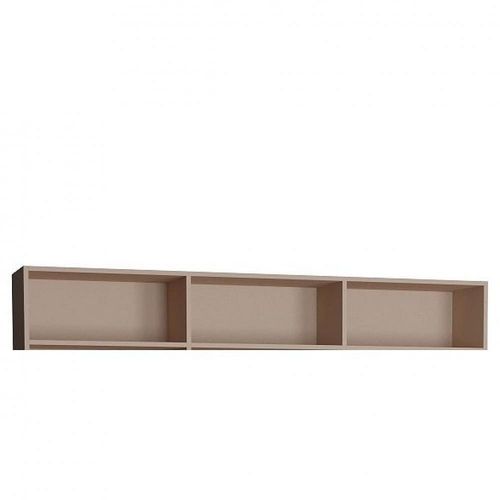 Surmeuble 3 Niches De Rangements Pour Lit Escamotable Horizontal 160 X 200 Cm Hauteur 36 Cm Finition Taup