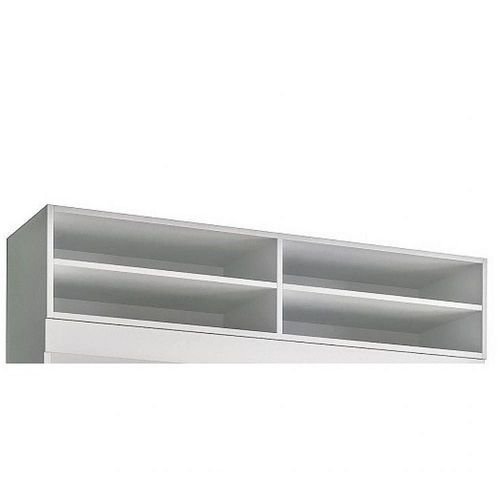 Surmeuble 4 Niches De Rangements Pour Lit Escamotable Lutecia 140cm Hauteur 25 Cm Blanc