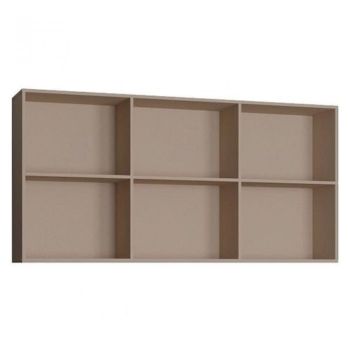 Surmeuble 6 Niches De Rangements Pour Lit Escamotable Horizontal 90 X 200 Cm Hauteur 106 Cm Finition Taup