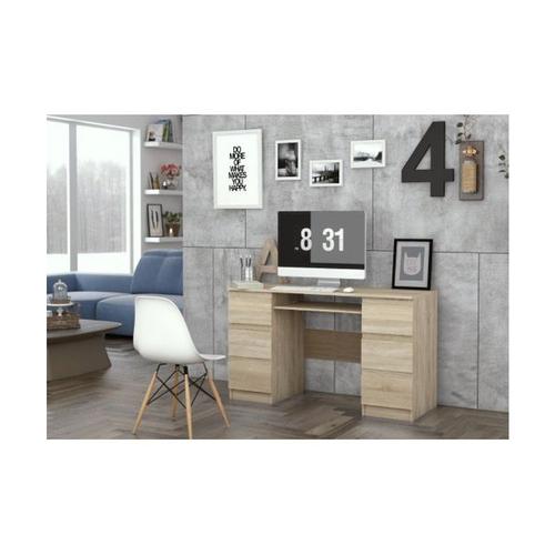 Bureau Informatique - Bureau D'ordinateur - 6 Tiroirs + Support Clavier Coulissant - Mobilier De B - Bari