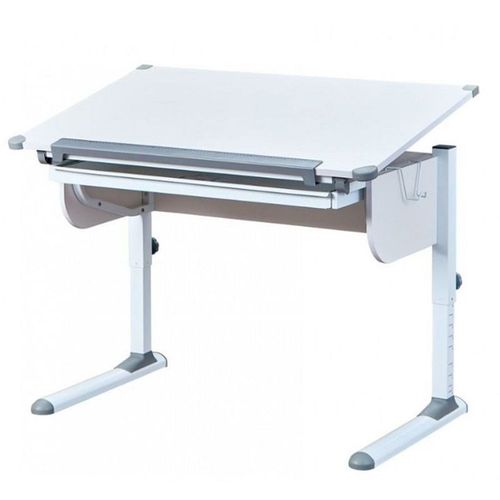 Bureau Inclinable 1 Tiroir "Evan" 110cm Blanc