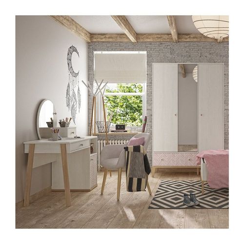 Bureau Alika Avec Niche, Une Porte Et Un Tiroir - Fabrication Française