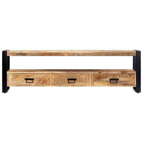 Meuble Télé Buffet Tv Télévision Design Pratique 150 Cm Bois Solide De Manguier 2502013
