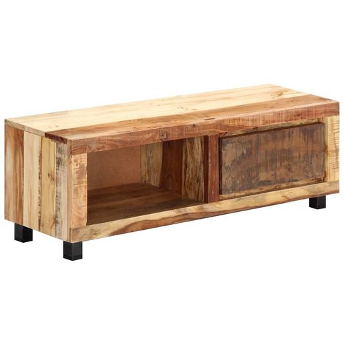 Meuble Télé Buffet Tv Télévision Design Pratique 100 Cm Bois De Récupération Massif 2502046