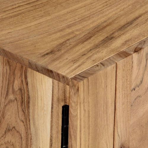 Meuble Télé Buffet Tv Télévision Design Pratique 140 Cm Bois D'acacia Massif 2502068/2