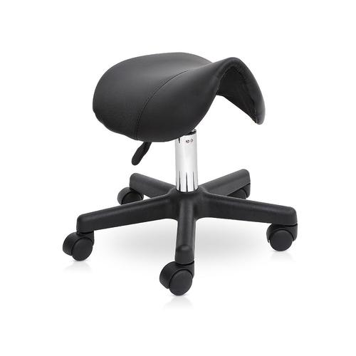 Tabouret De Massage Tabouret Selle Ergonomique Pivotant 360° Hauteur Réglable Revêtement Synthétique Noir