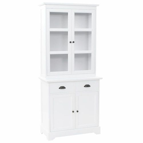 Buffet Bahut Armoire Console Meuble De Rangement Vaisselier Avec 4 Portes Mdf Et Bois De Pin 180 Cm 44021