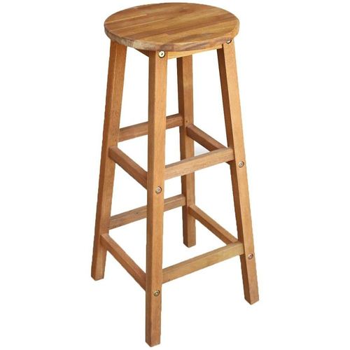 Lot De Deux Tabourets De Bar Design Chaise Siège Bois Massif D'acacia 1202064