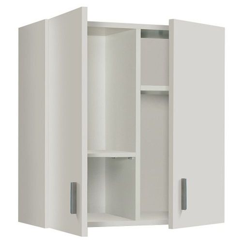 Armoire De Rangement Suspendue Avec 2 Portes Coloris Blanc - 59 Cm (Longueur) X 60 Cm (Hauteur) X 26,5 Cm