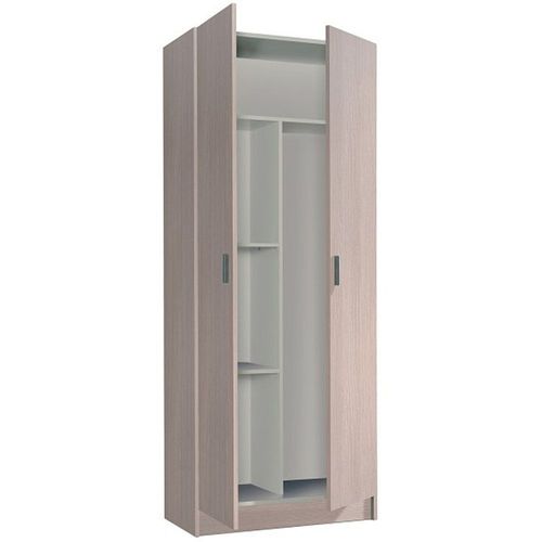 Armoire Multi-Usages Avec 2 Portes En Bois Couleur Chêne - 73 Cm (Longueur) X180 Cm (Hauteur) X 37 Cm (Pr