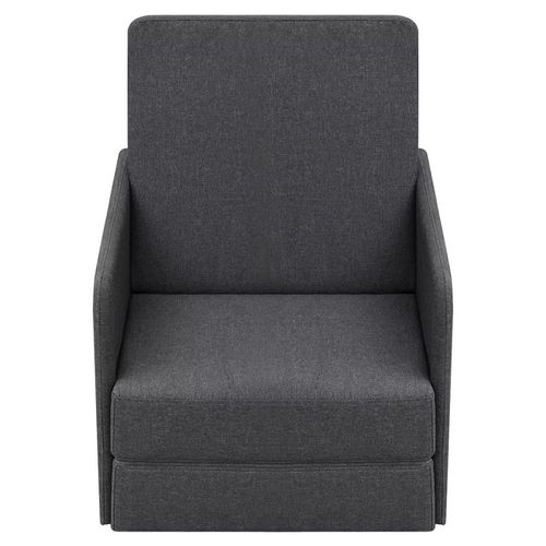 Fauteuil Chaise Siège Lounge Design Club Sofa Salon " Convertible 595 X 72 X 725 Cm Tissu Gris Foncé 1102