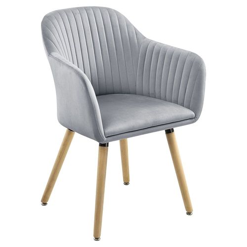 Fauteuil Lounge Chaise Rembourrée Avec Accoudoirs 83 Cm Gris 03_0005005