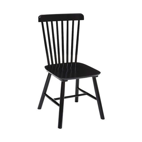 Chaise De Table Noire En Bois D'hévéa H 87 Cm