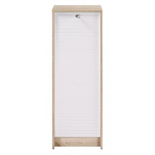 Classeur À Rideau Chêne Bicolore 104 Cm - Coloris: Blanc