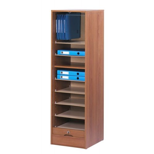 Classeur À Rideau 140 Cm Largeur 41 Cm - Coloris: Merisier