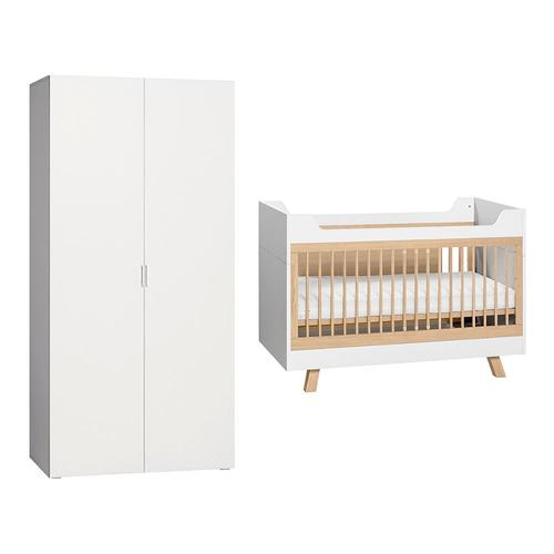 Lit Évolutif Et Armoire 2 Portes Vox 4you - Blanc