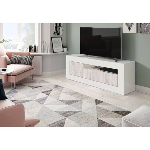 Meuble Tv "Baltik" - 53 X 139 X 42 Cm - Blanc